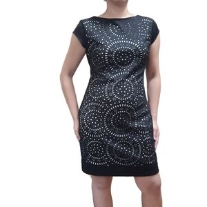 Dex Cutout Design Black Eyelet Dress Size M